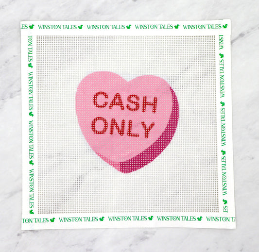 "Cash Only" Valentine's Heart