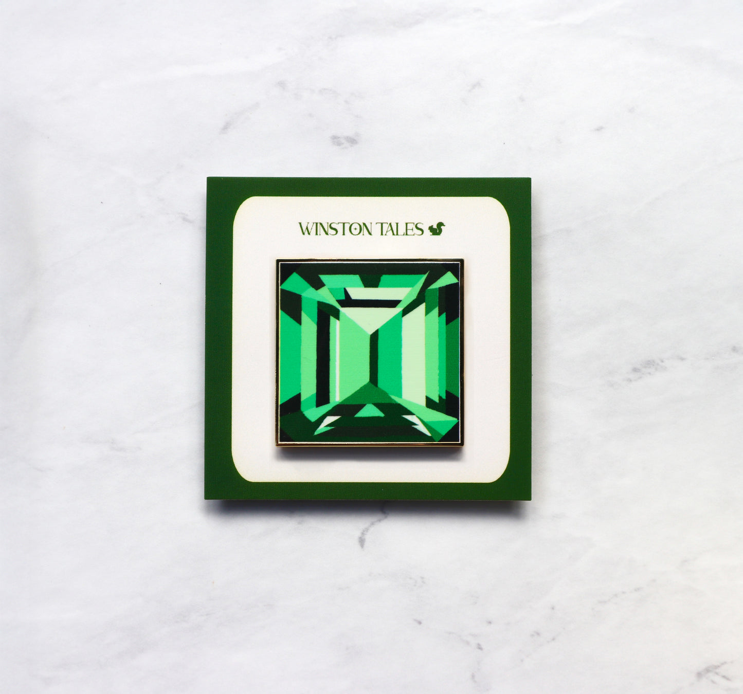 Emerald Gemstone Needle Minder