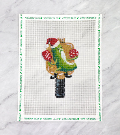 Pickleball Santa Needlepoint Canvas